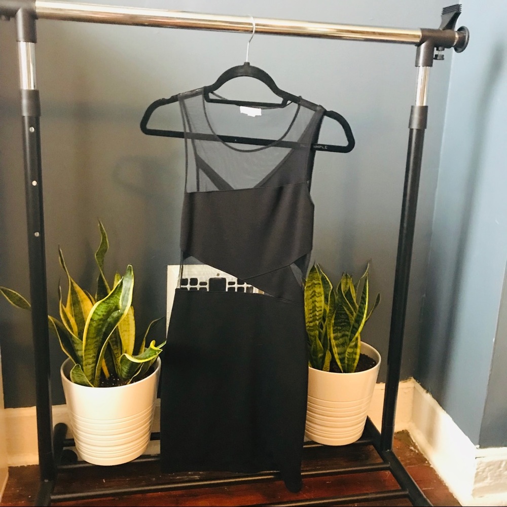 Urban Outfitters Body Con Dress with Mesh Cutouts